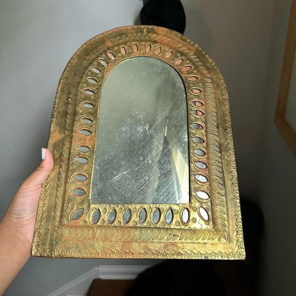 Vintage Moroccan Hanging Wall Mirror